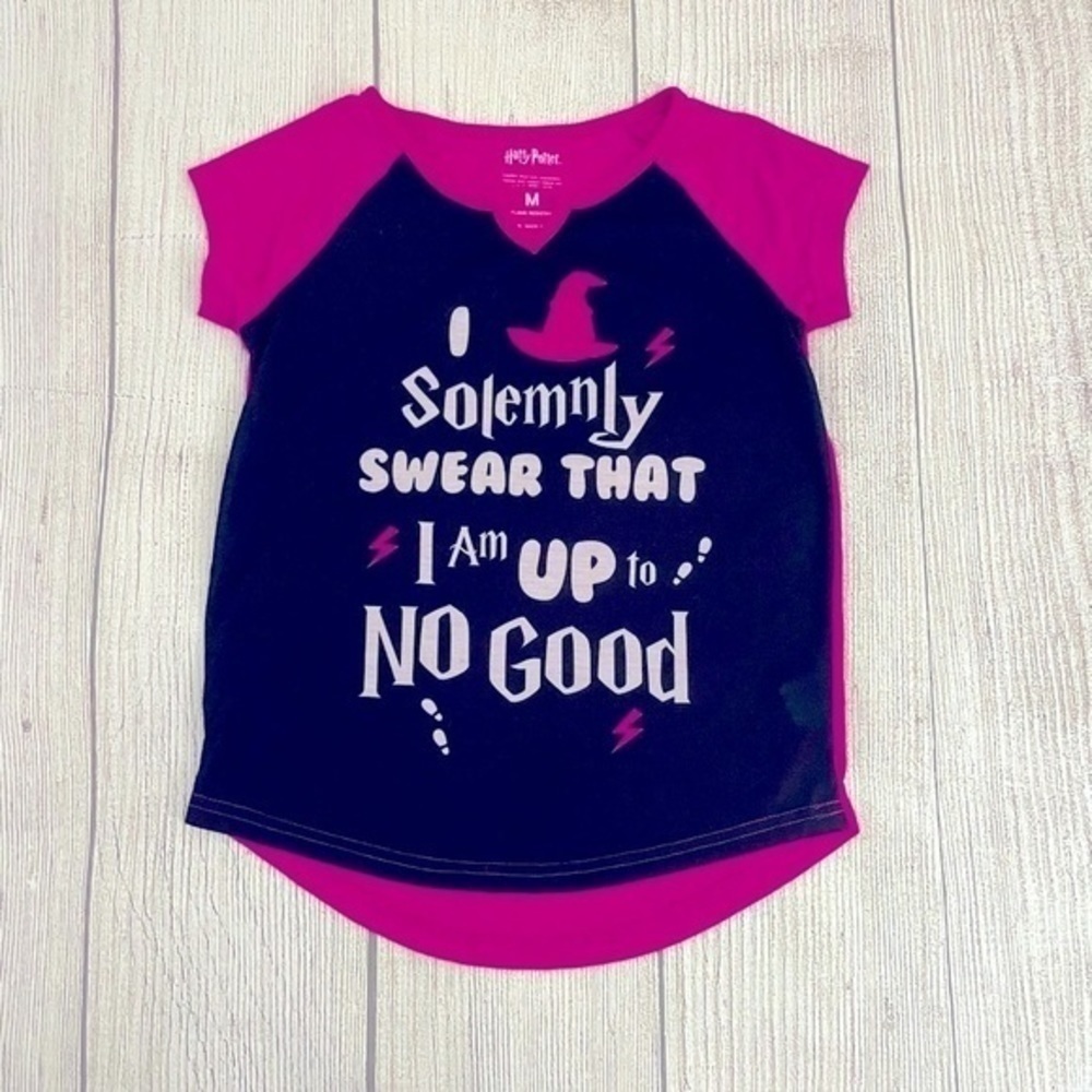 HARRY POTTER Graphic Tee "I Solemnly Swear I Am
Up To No Good" Child Sz Medium